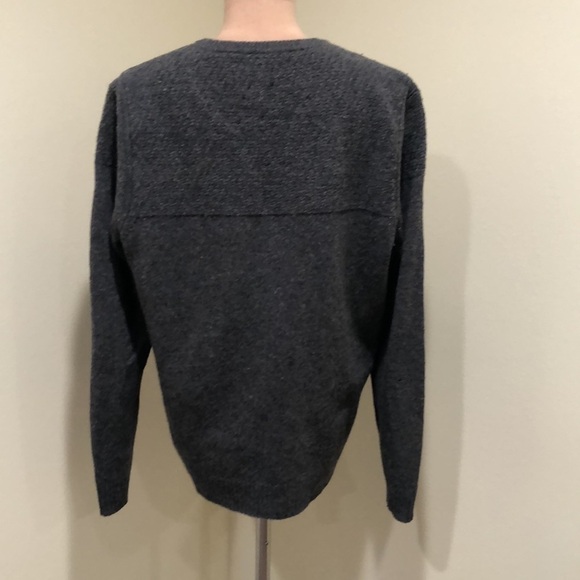 Rag & Bone Sweater Size XL Dark Gray Speckled Wool Pullover - Picture 5 of 11